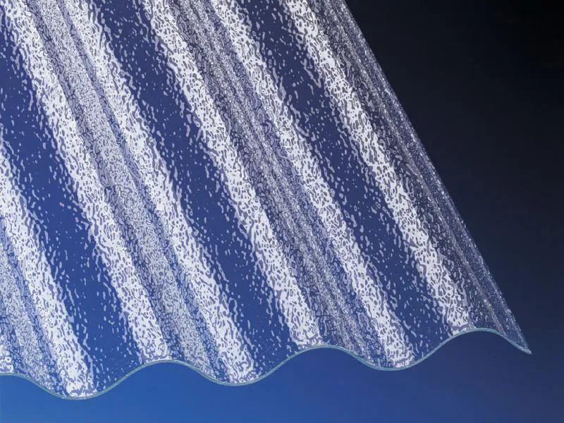 Polycarbonat Lichtplatte 76/18 Sinus 2,5mm mit Struktur (gekräuselt) Polycarbonat Lichtplatte 76/18 Sinus 2,5mm mit Struktur (gekräuselt)
